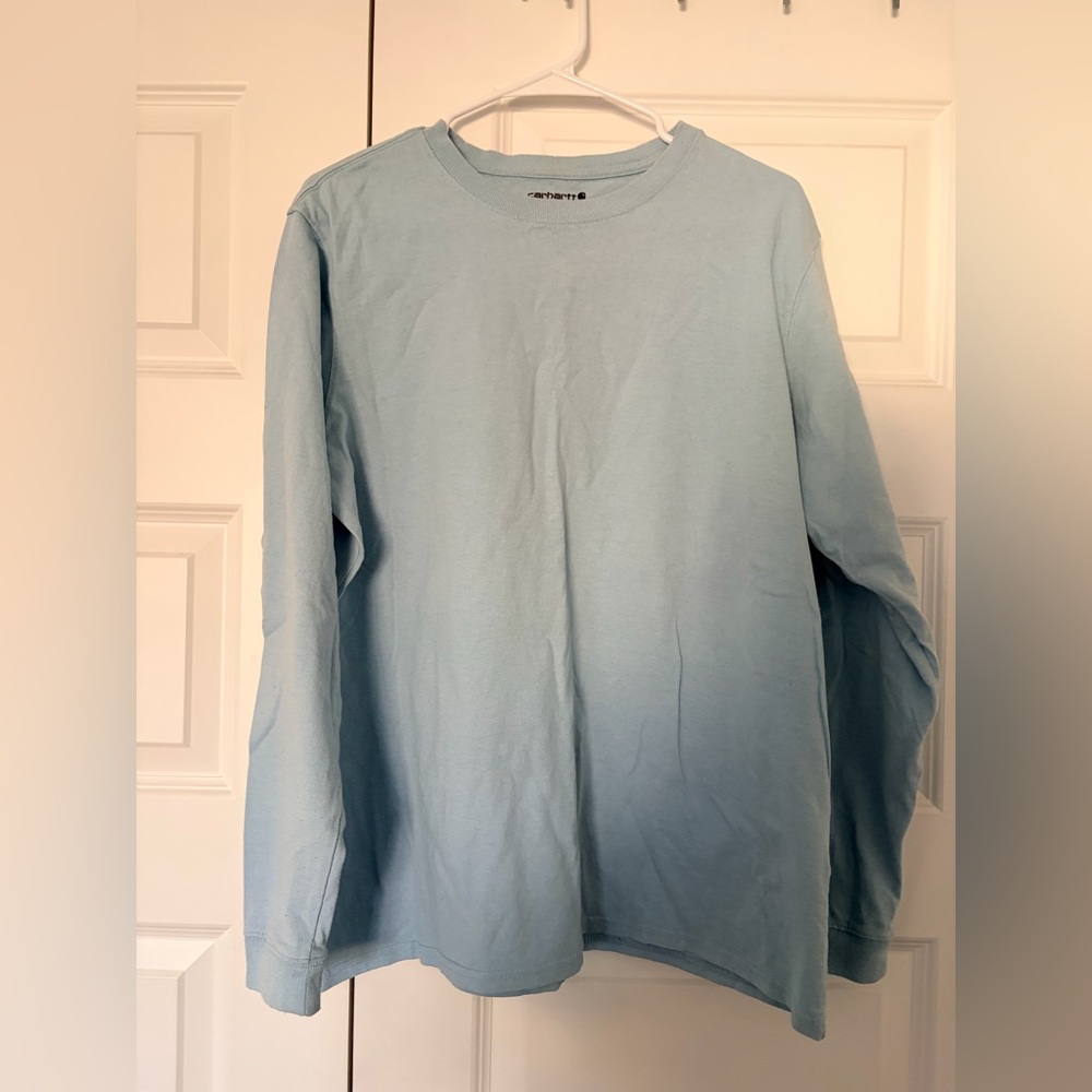 Carhartt Pale Blue Long Sleeve Crew Tee